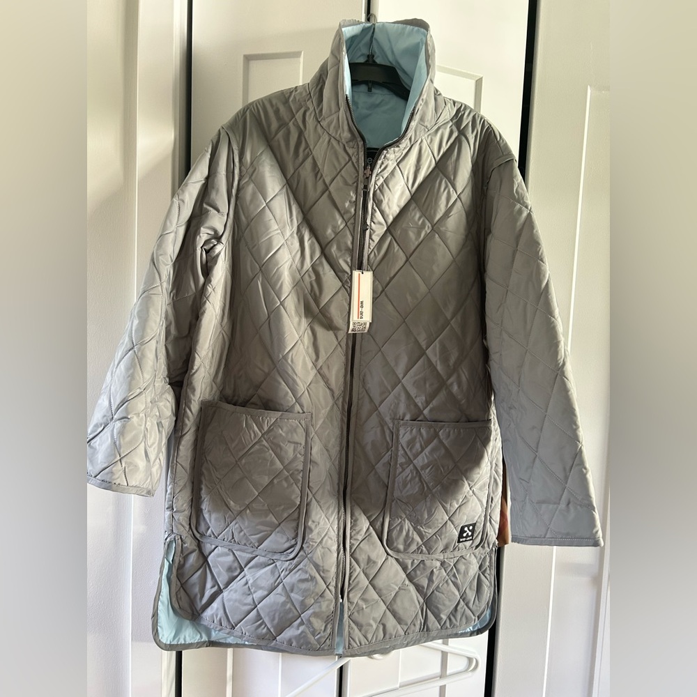 We-Ar4 Reversible Quilted Puffer Jacket | Gray & Light Blue | BNWT $600 Retail